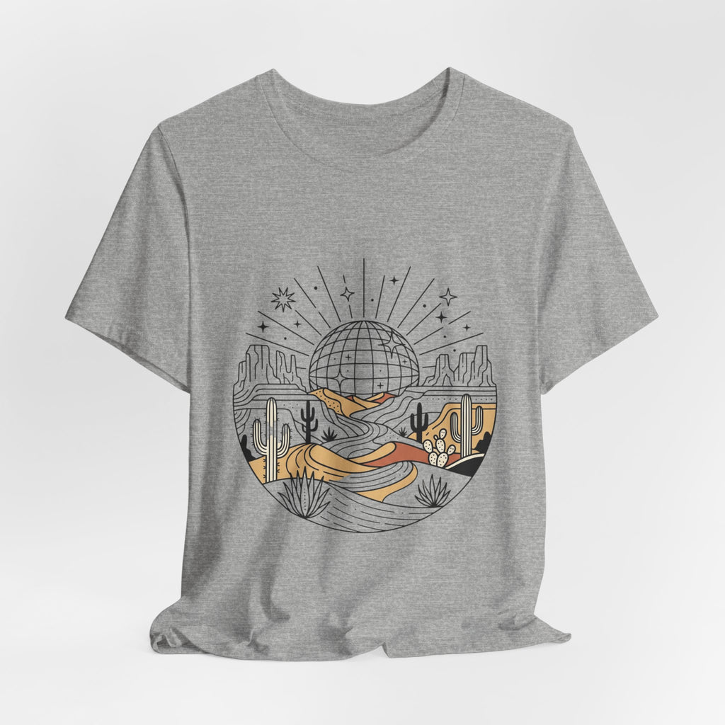 Desert Disco Tee — Retro Sunset Cactus Graphic T-Shirt