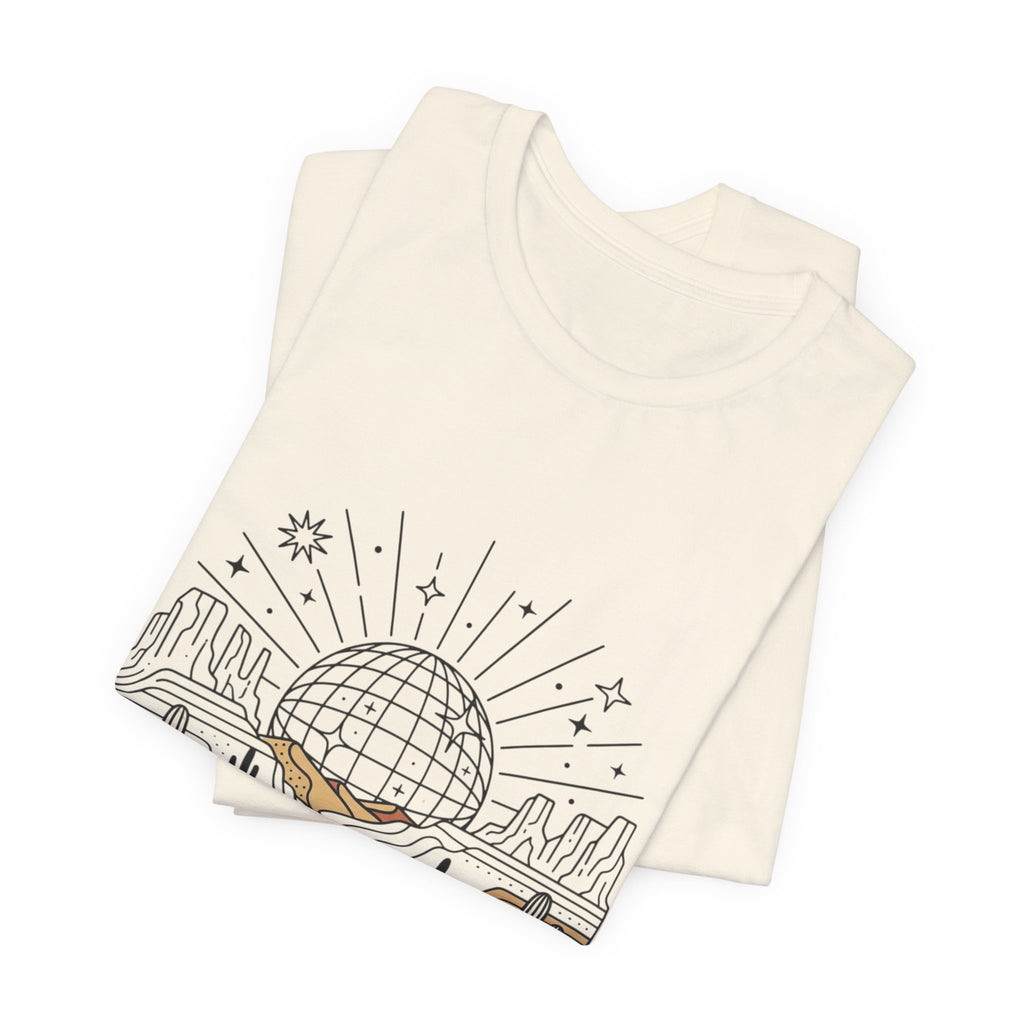 Desert Disco Tee — Retro Sunset Cactus Graphic T-Shirt