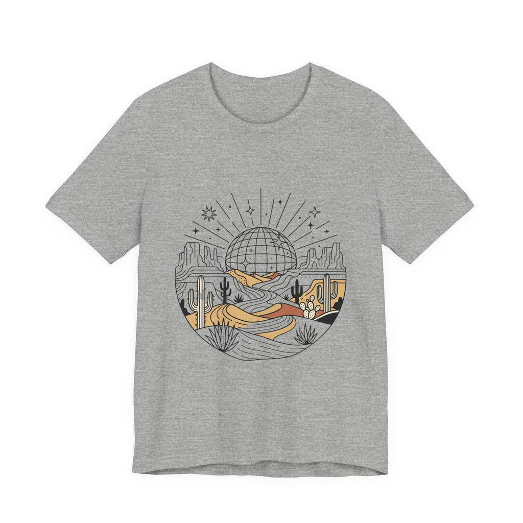 Desert Disco Tee — Retro Sunset Cactus Graphic T-Shirt