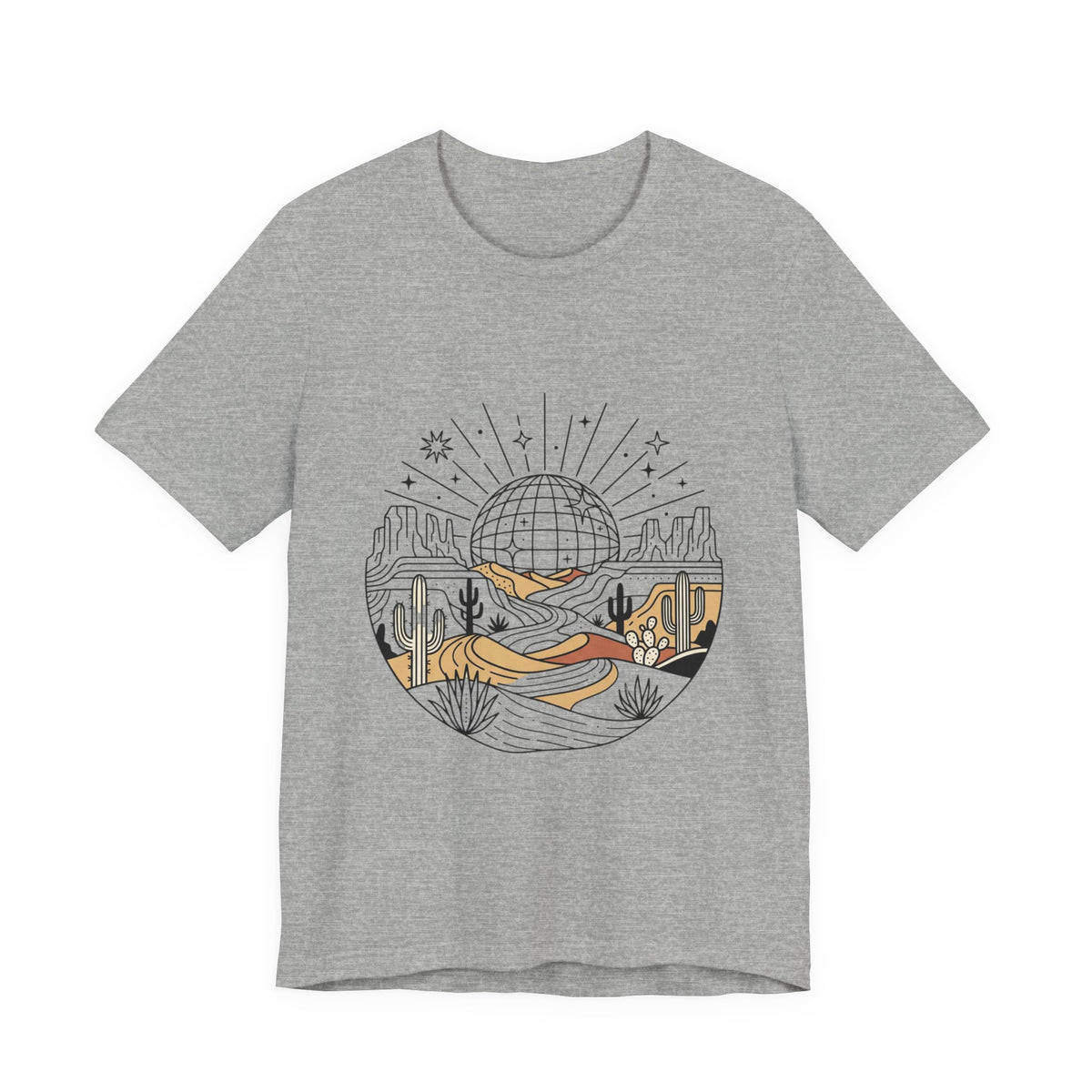 Desert Disco Tee — Retro Sunset Cactus Graphic T-Shirt