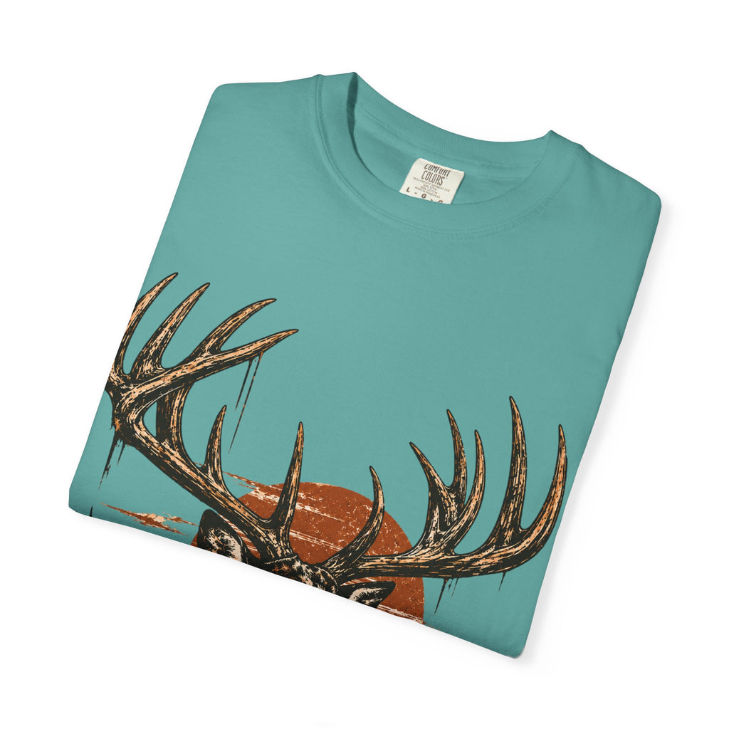 Deer Sunset T-Shirt — Vintage Elk Mountain Graphic Tee