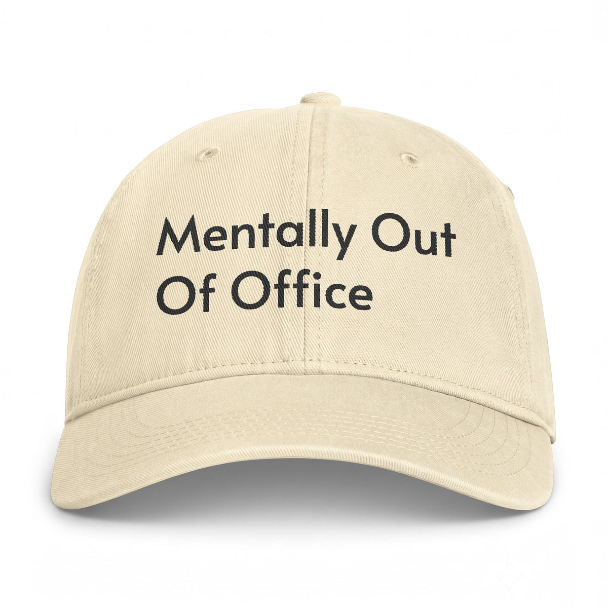 Mentally Out Of Office Coastal Washed Cap — Relaxed Vacation Baseball Hat