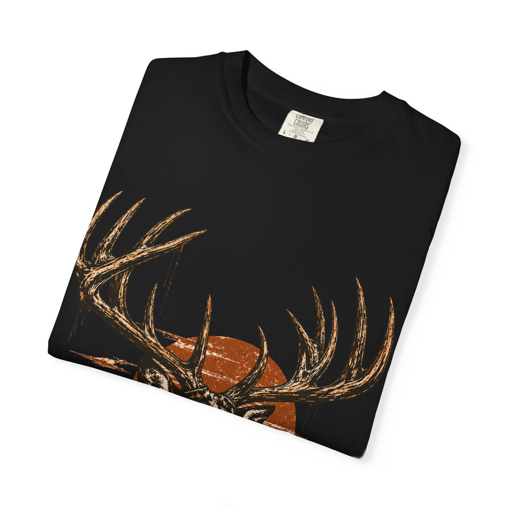 Deer Sunset T-Shirt — Vintage Elk Mountain Graphic Tee