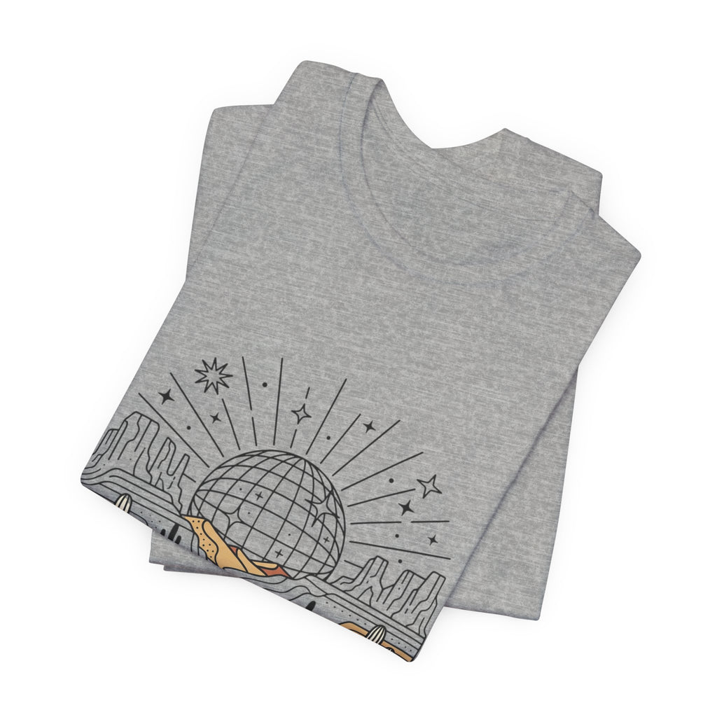 Desert Disco Tee — Retro Sunset Cactus Graphic T-Shirt